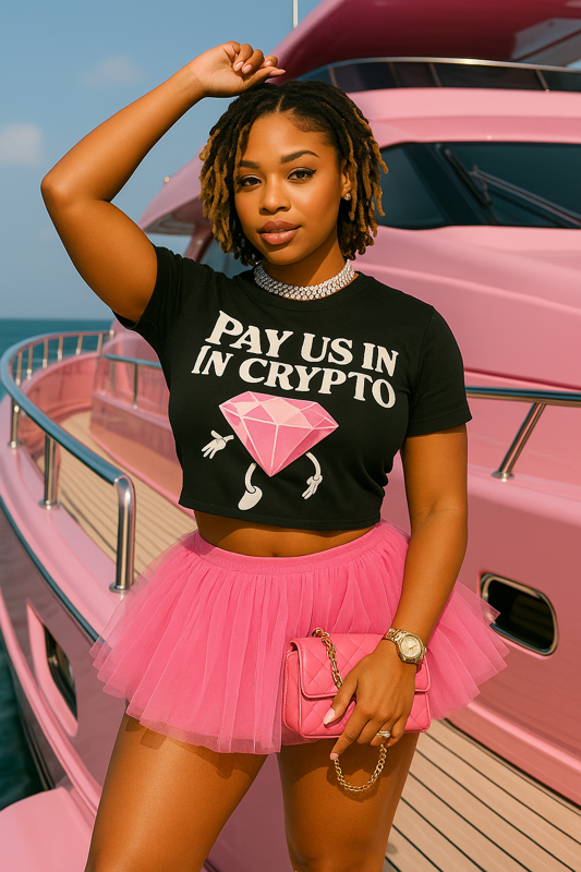 Diamonds Is Dancing Womens Crop Top