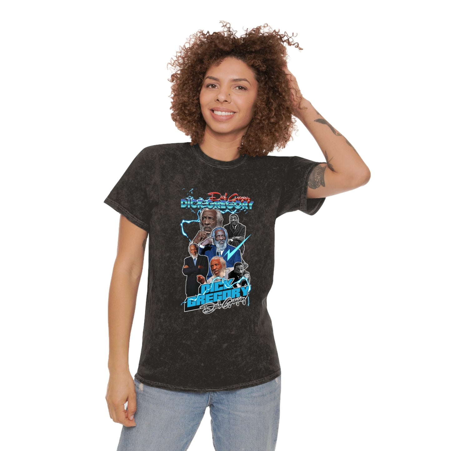 Dick Gregory Black Mineral Wash Tee