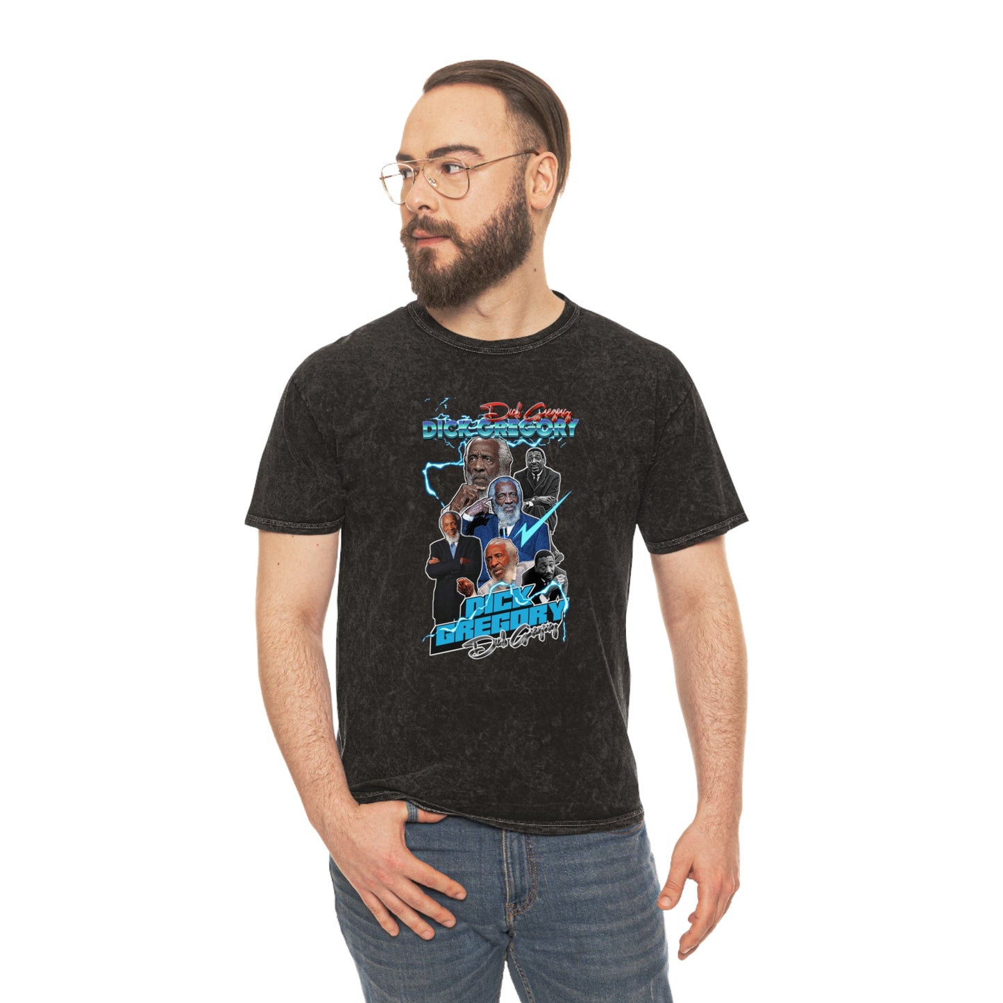 Dick Gregory Black Mineral Wash Tee