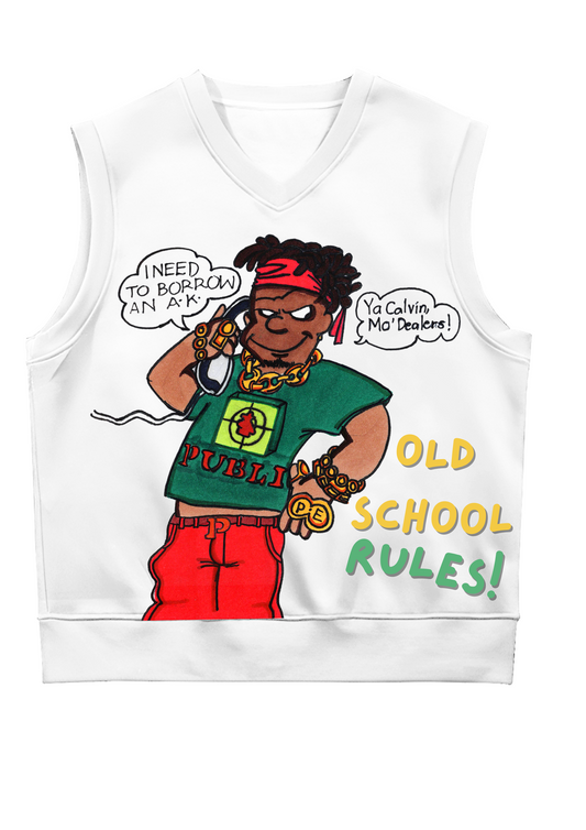 KNGZ KNTY "OLD SCHOOL RULES" VNECK SWEATER
